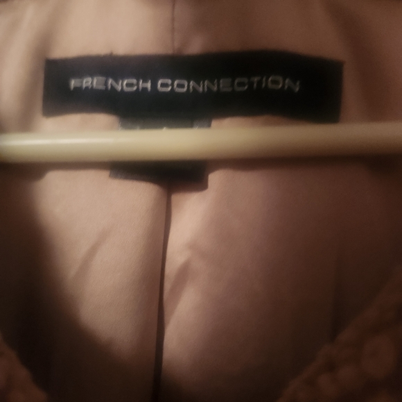 French Connection Tan Teddy Jacket/shacket Size Small - Picture 4 of 5